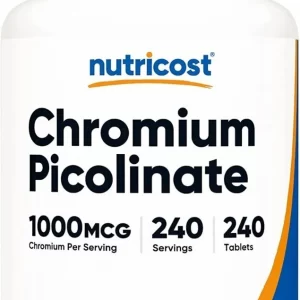 Picolinato Cromo Chromium Picolinate 240 Capsulas 1000 Mcg Nutricost American