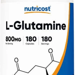 L Glutamina Glutamine 180 Cápsulas 800 Mg Nutricost American